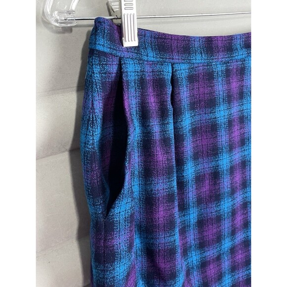 Vintage Pendleton Women 8 2 Piece Suit Blazer Skirt Virgin Wool Tartan Plaid 80s - Picture 14 of 16